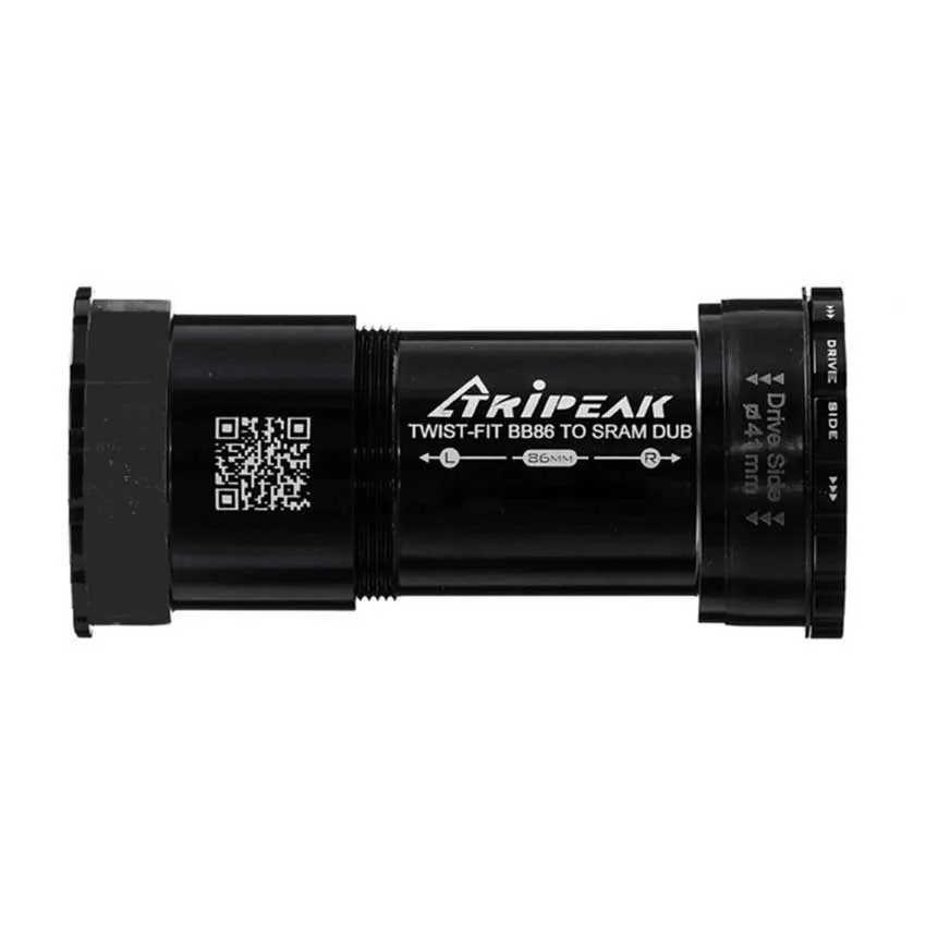 Tripeak Twist Fit Bb86 Sram Dub Steel Vevlagerskoppar, Black, 86/92mm