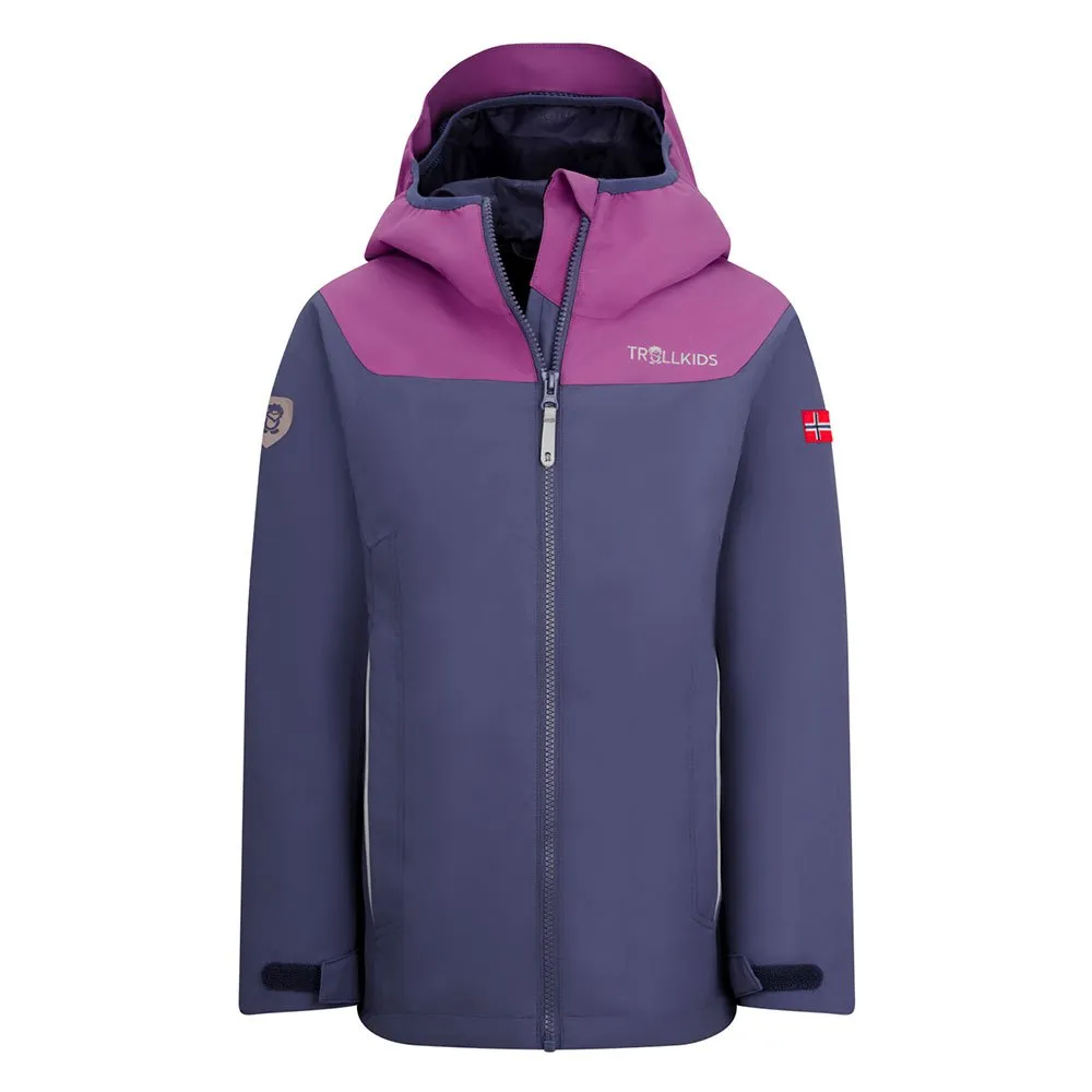 Trollkids Bergen Jacka Refurbished, Violet blue / mallow pink, 128cm Trollkids Bergen Jacka Refurbished, Violet blue / mallow pink, 128cm