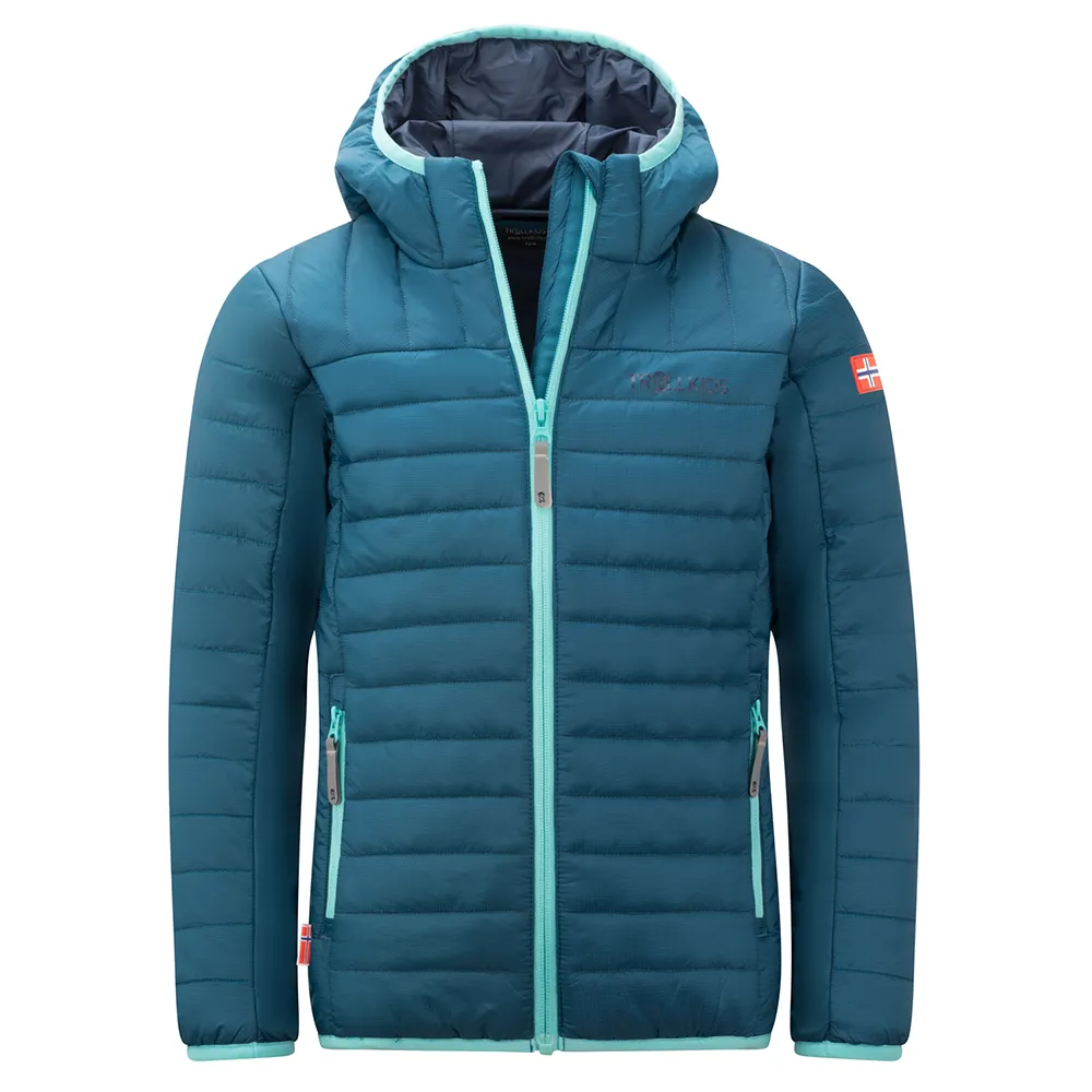 Trollkids Eikefjord Jacka Refurbished, Dark marine / arctic blue / mystic blue, 164cm