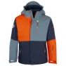 Steel blue / flame orange
