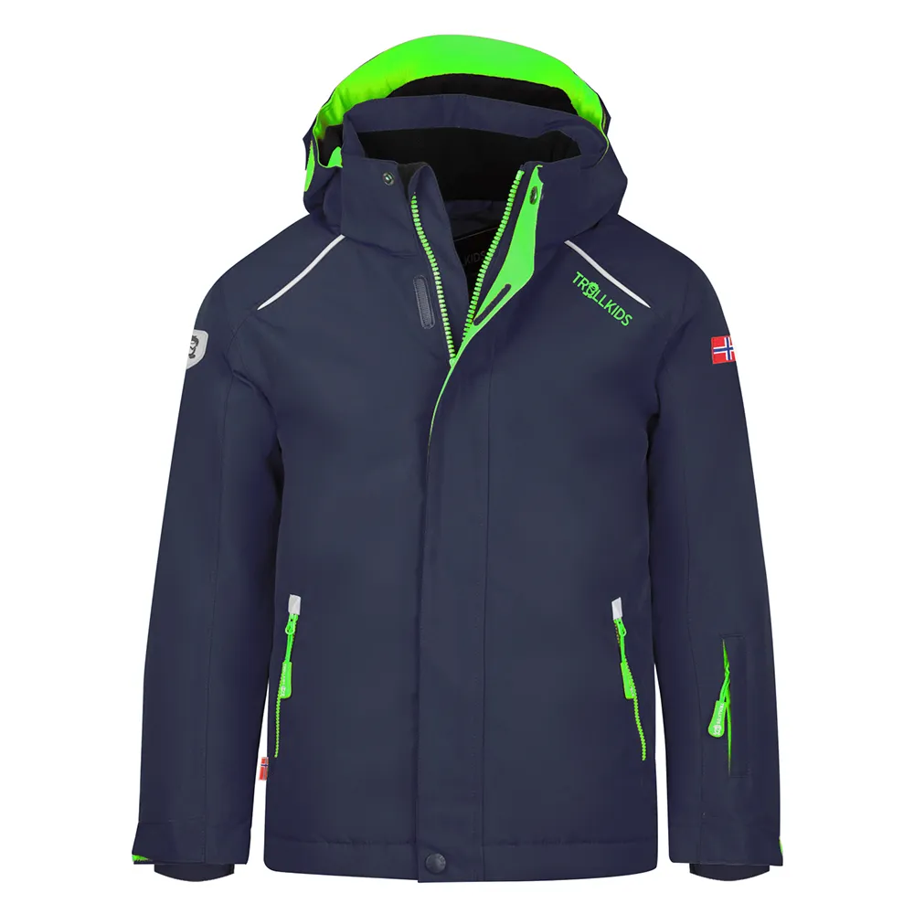 Trollkids Holmenkollen Pro Jacka Refurbished, Navy / green, 92cm Trollkids Holmenkollen Pro Jacka Refurbished, Navy / green, 92cm