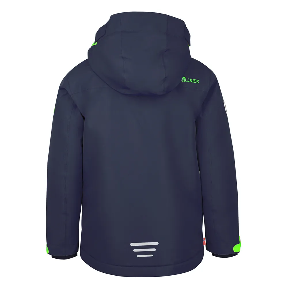 Trollkids Holmenkollen Pro Jacka Refurbished, Navy / green, 92cm Trollkids Holmenkollen Pro Jacka Refurbished, Navy / green, 92cm