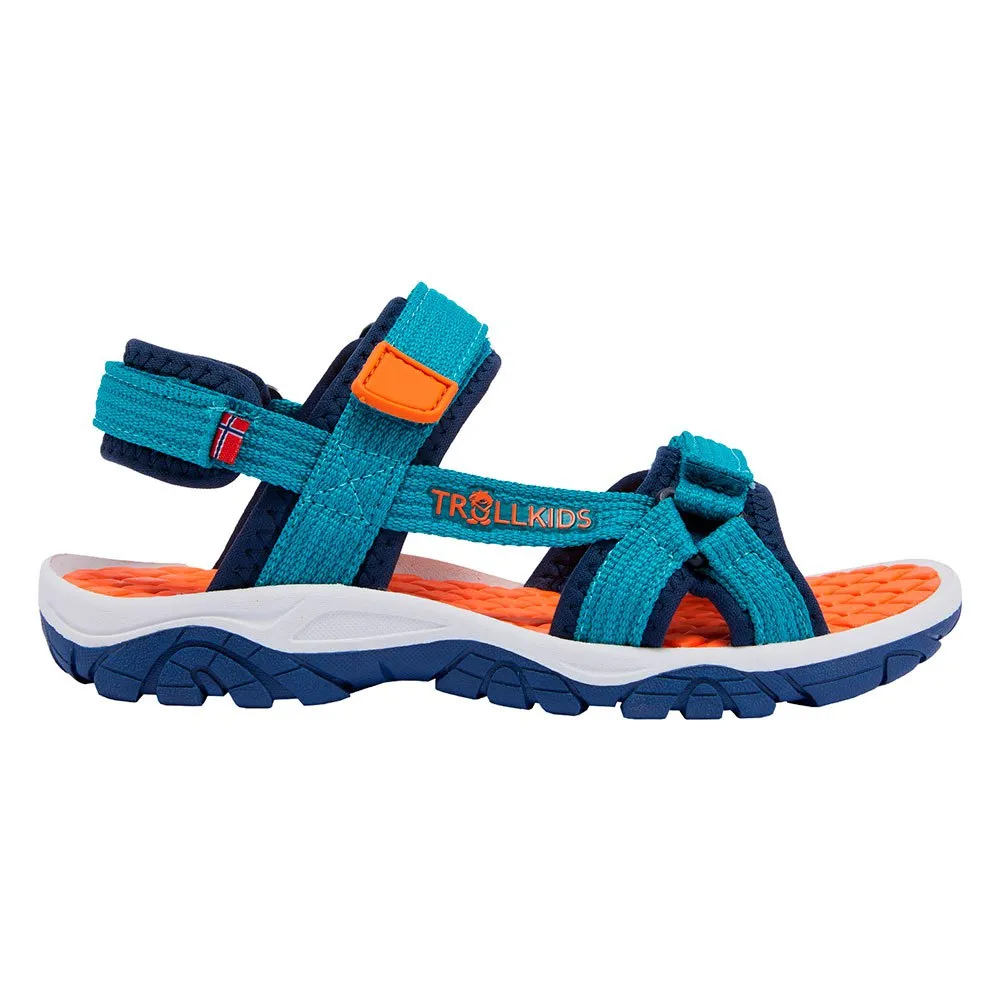Trollkids Oslofjord Sandaler Refurbished, Lake blue / bright orange, EU 32 Trollkids Oslofjord Sandaler Refurbished, Lake blue / bright orange, EU 32