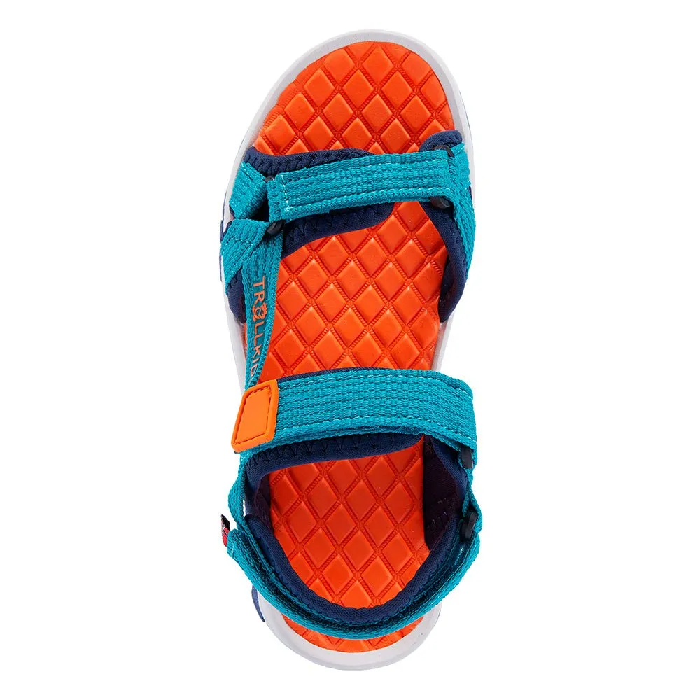 Trollkids Oslofjord Sandaler Refurbished, Lake blue / bright orange, EU 32 Trollkids Oslofjord Sandaler Refurbished, Lake blue / bright orange, EU 32