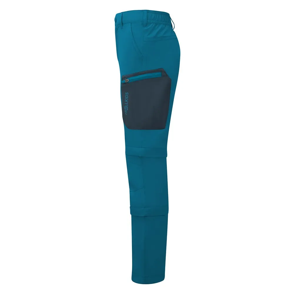 Trollkids Preikestolen Double Zip-off Byxor Refurbished, Atlantic blue / dark navy, 140cm