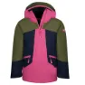 Dusky olive / light magenta / navy