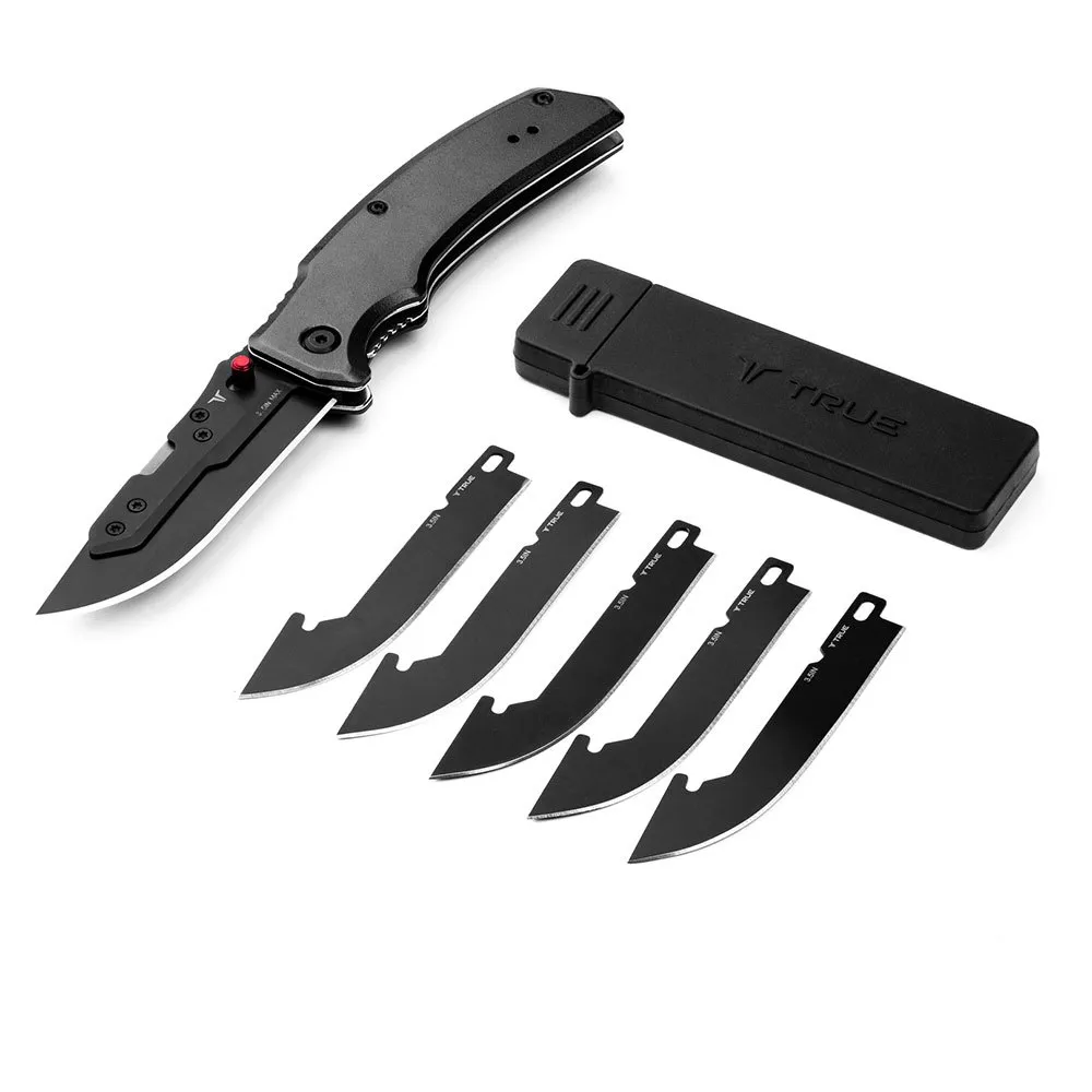 True Utility Kniv Med Utbytbara Blad, Black, One Size