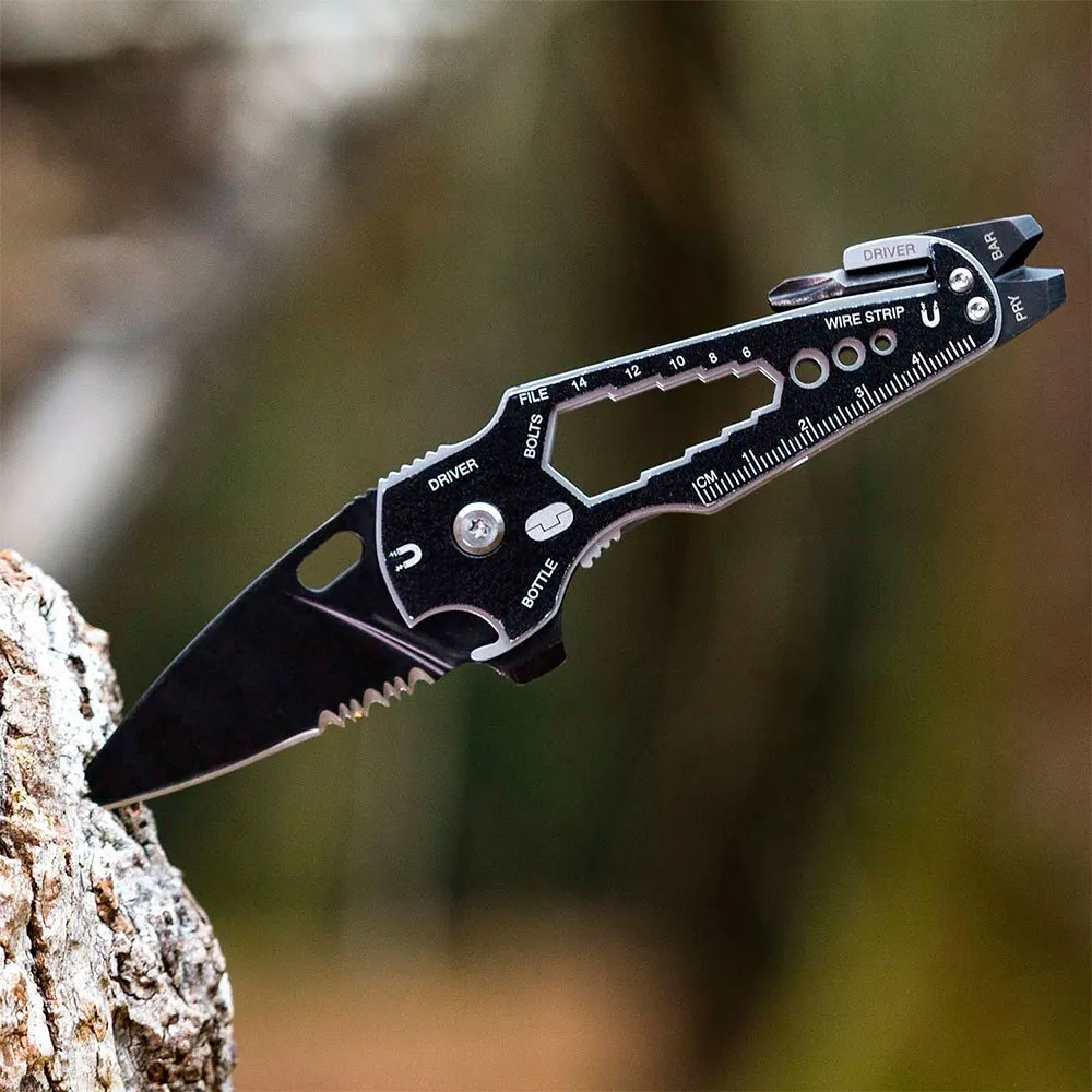 True Utility Smartknife+-the Knife+ 15 Essential Tools Multiverktyg, Silver, One Size