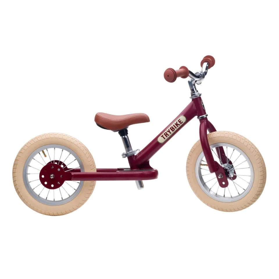 Trybike balans/springcykel 2 matt vintage röd