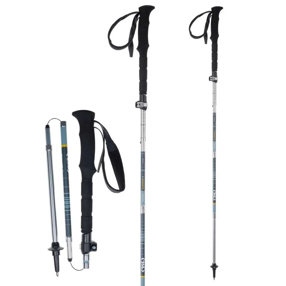 Tsl Outdoor Hiking Aluminium 5 Cross Stavar, Silver blue, One Size