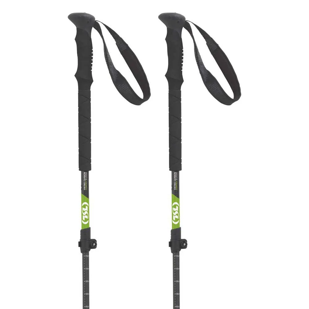 Tsl Outdoor Hiking Carbon Comp 3 Cross Stavar, Black / green, 60-125cm