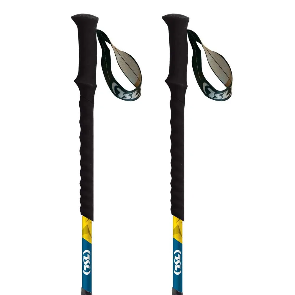 Tsl Outdoor Tour Carbon Compact 3 Cross Twist Stavar, Blue / yellow, 62-125cm