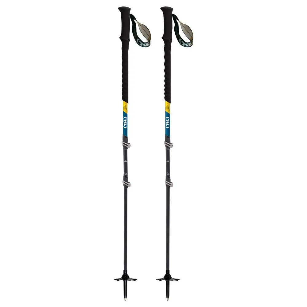 Tsl Outdoor Tour Carbon Compact 3 Cross Twist Stavar, Blue / yellow, 62-125cm