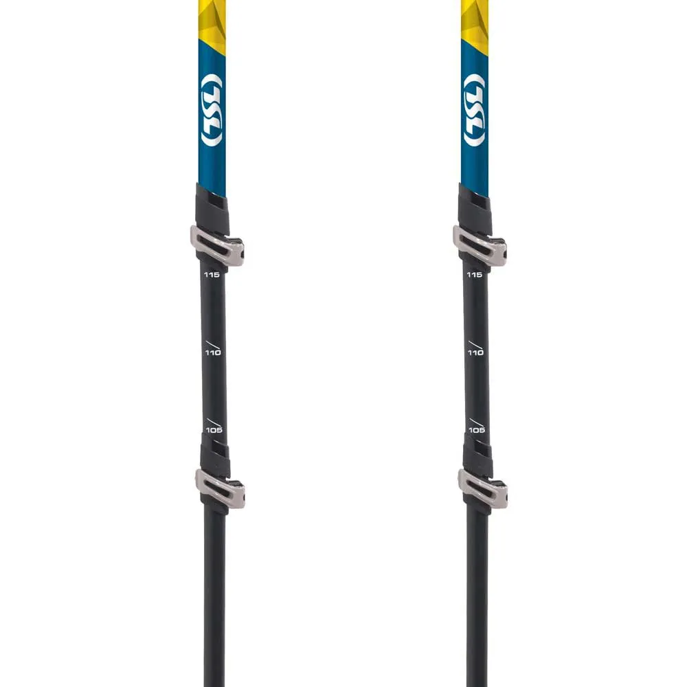 Tsl Outdoor Tour Carbon Compact 3 Cross Twist Stavar, Blue / yellow, 62-125cm