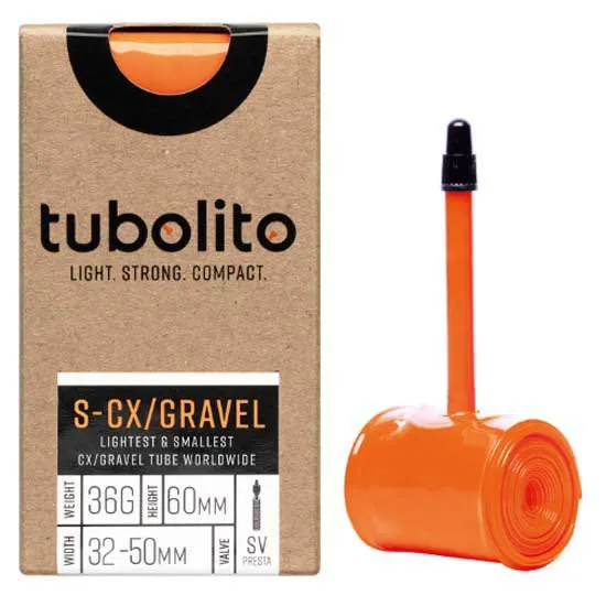 Tubolito S-tubo Cx/gravel Presta 60 Mm Innerslang, Orange, 700C, 32-50