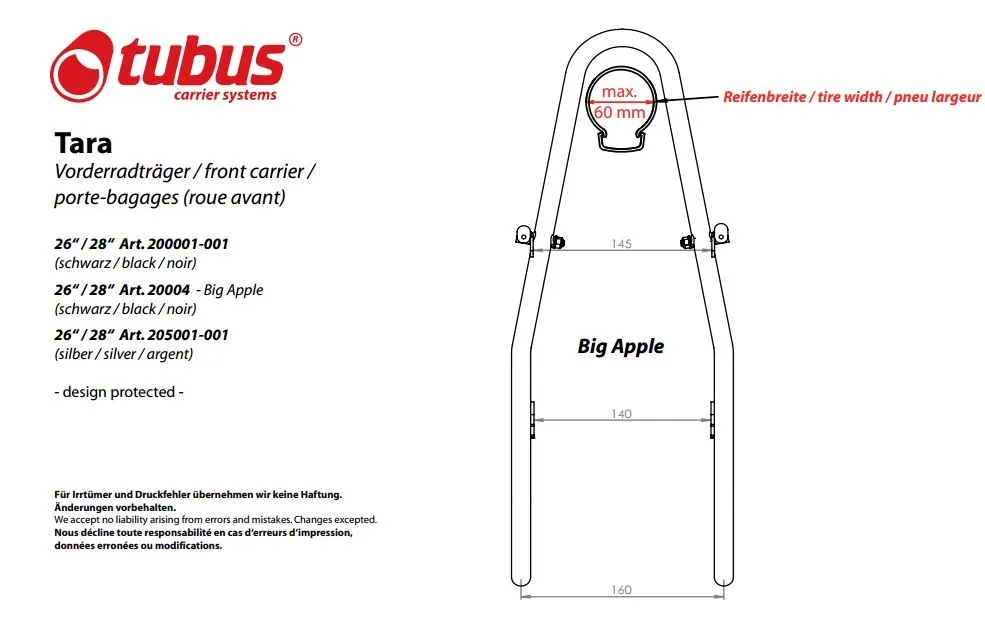 Tubus Tara 28"/26" Big Apple Lowrider
