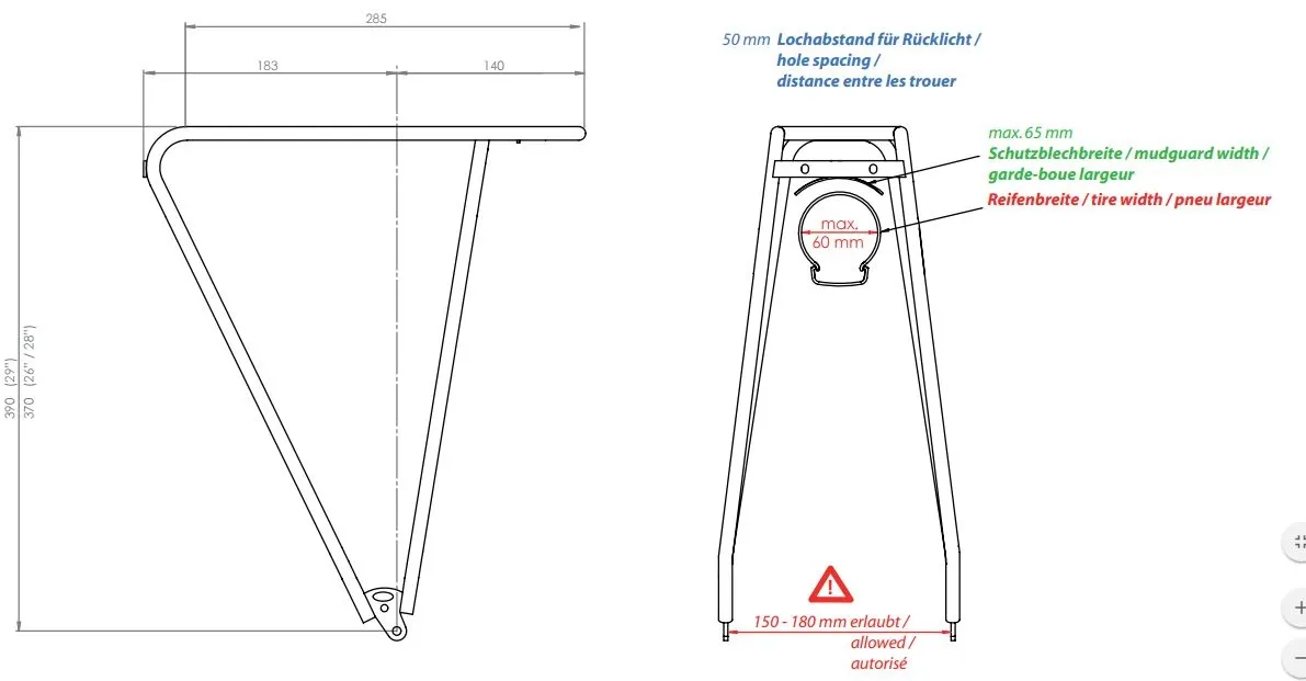 Tubus Vega 29" Pakethållare