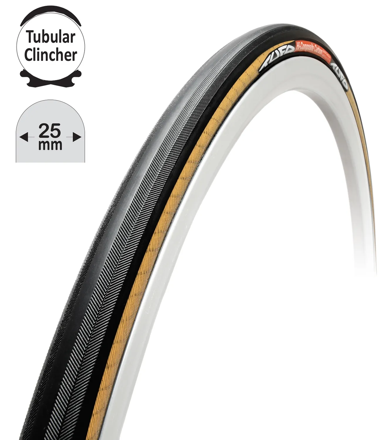 Tufo C Hi-Composite Carbon (HICC) Tubulardäck för vanl. hjul 700x25c, Grå