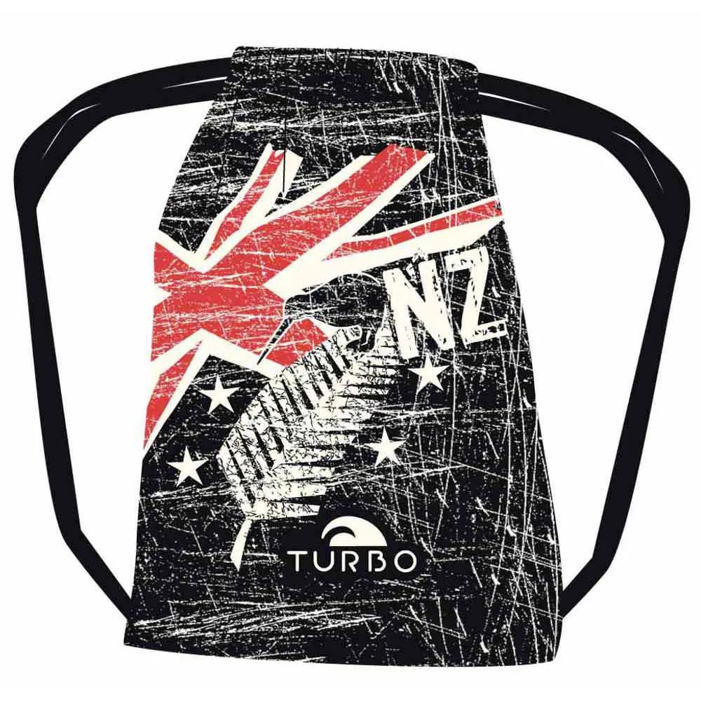 Turbo New Zealand Dragsäck unisex, Black / red, One Size
