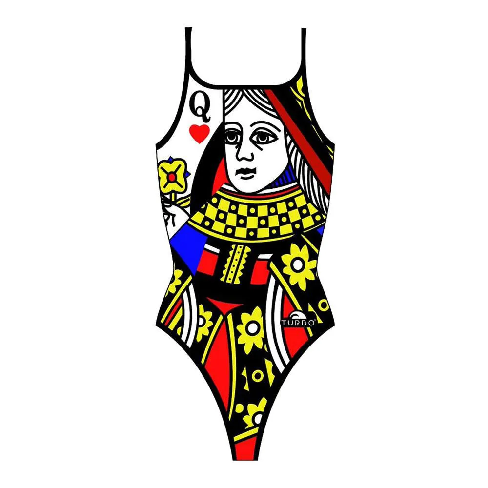 Turbo Queen Of Hearts Baddräkt Med Tunna Band female