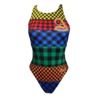 Turbo Tartan College Baddräkt female Turbo Tartan College Baddräkt female