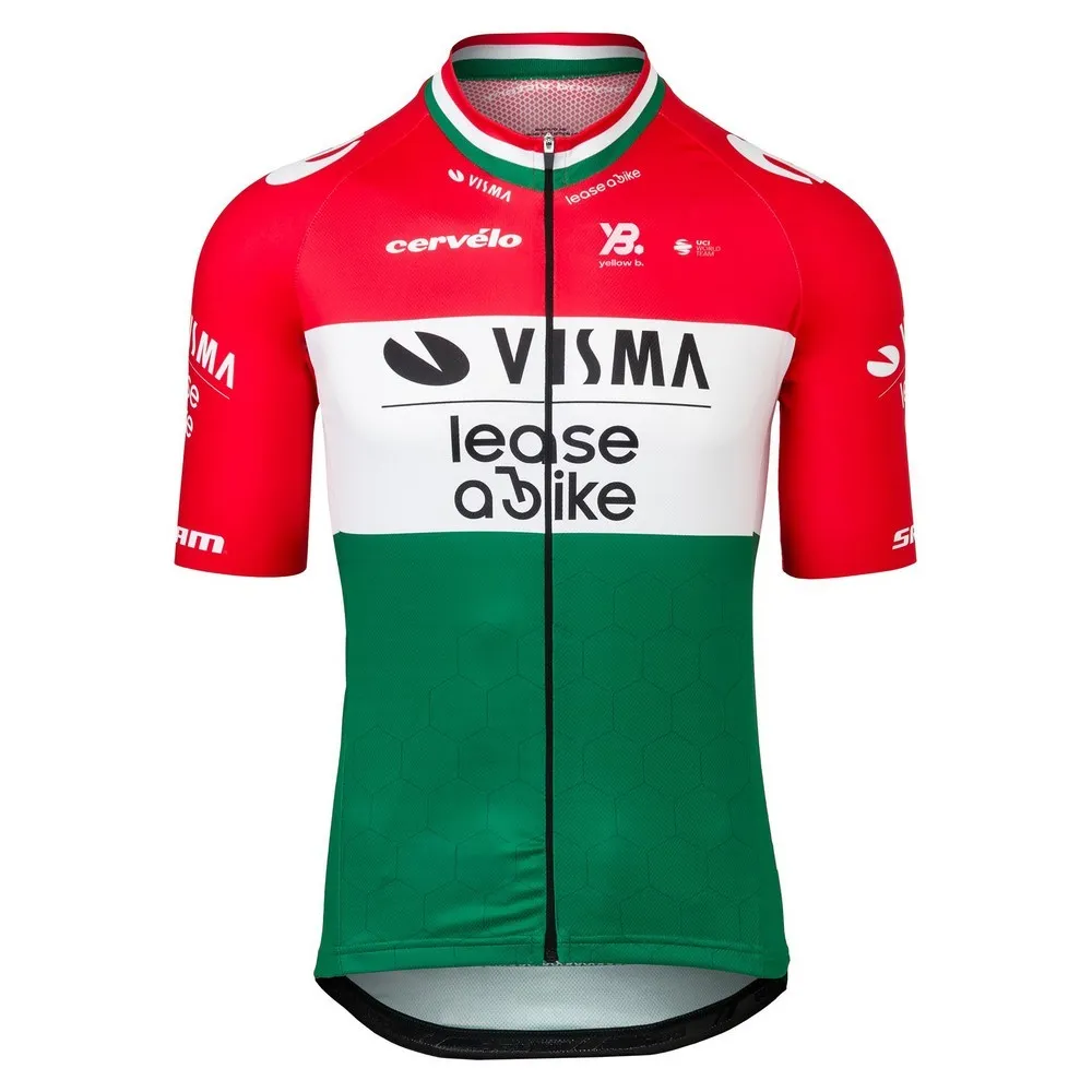 Tvl Team Visma Lease A Bike Replica Hungarian Champion 2025 Korta ärmar Cykeltröja, Multicolor Tvl Team Visma Lease A Bike Replica Hungarian Champion 2025 Korta ärmar Cykeltröja, Multicolor