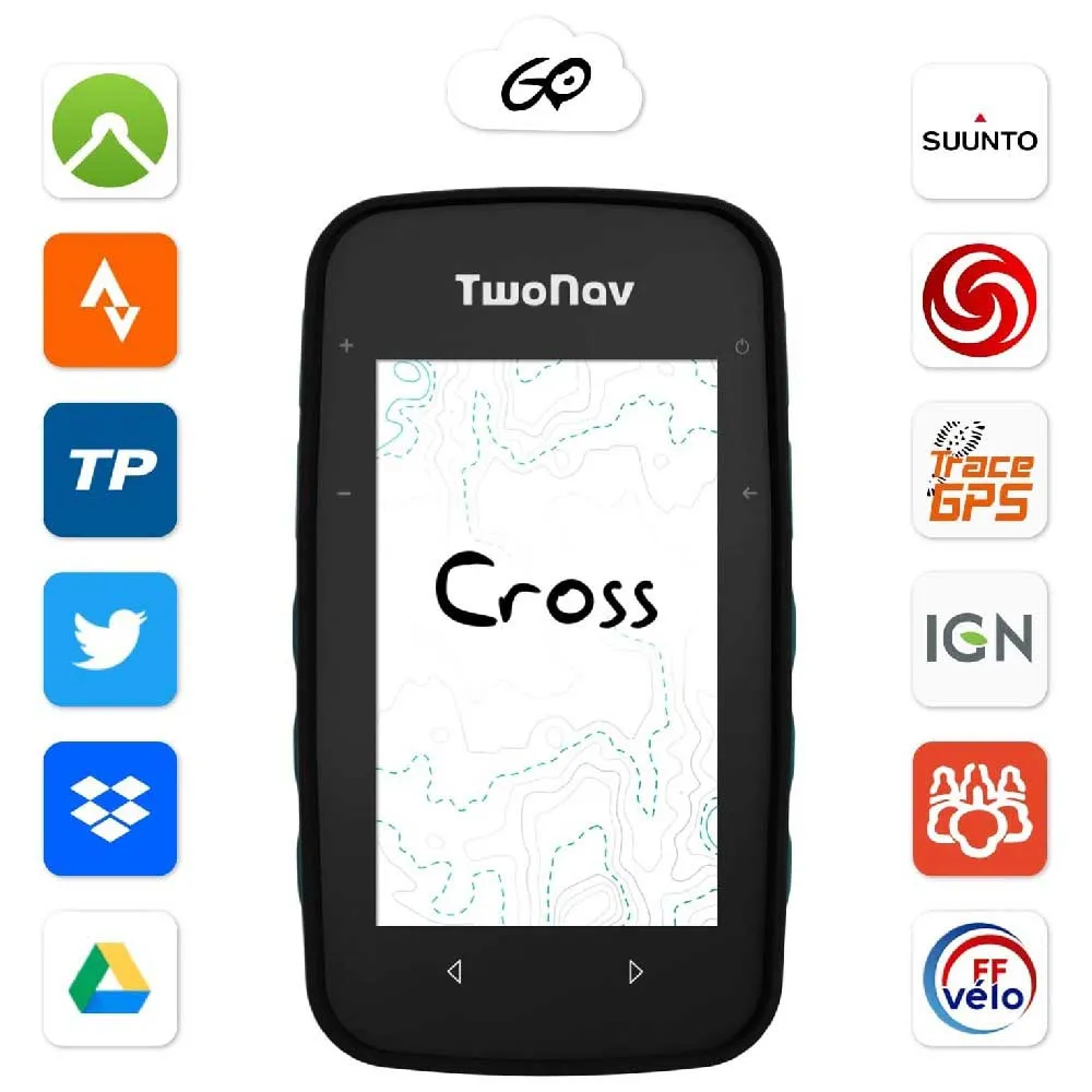 Twonav Cross Plus Azul (32 Gb) + Alemania Topo Full Cykeldator, Multicolor, One Size
