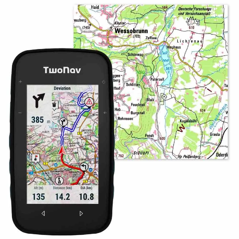 Twonav Cross Plus Azul (32 Gb) + Alemania Topo Full Cykeldator, Multicolor, One Size