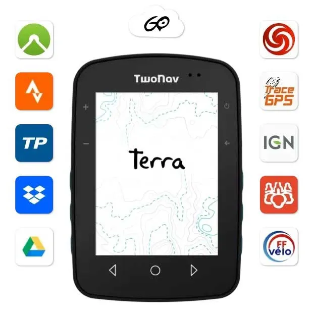 Twonav Terra Azul (32 Gb) + Francia Topo Full Cykeldator, Multicolor, One Size