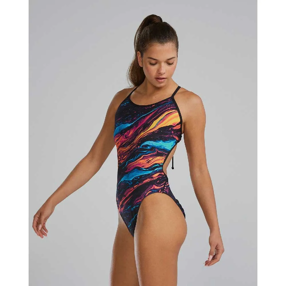 TYR Durafast Elite Crosscut Tieback Magmata Baddräkt female
