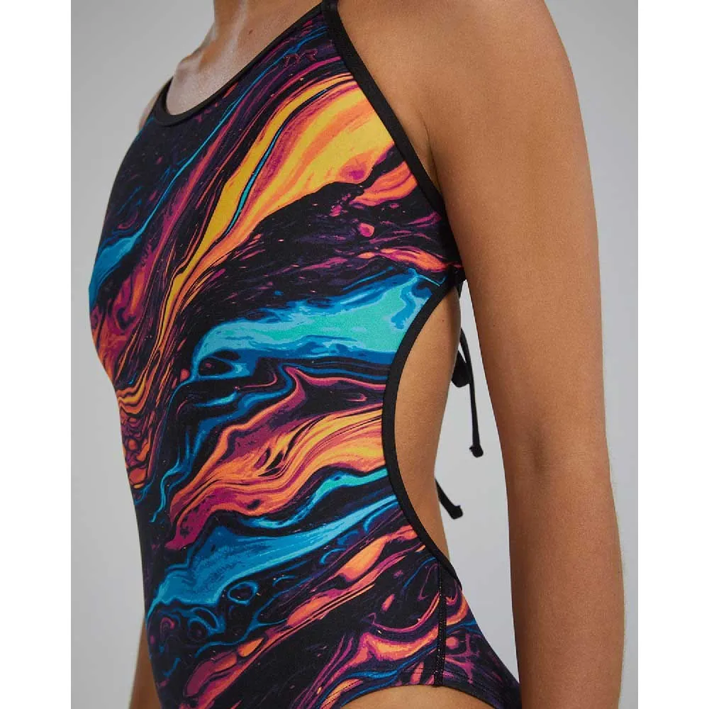 TYR Durafast Elite Crosscut Tieback Magmata Baddräkt female
