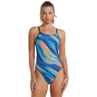 TYR Durafast Elite Cutoutfit Riptidal Baddräkt female TYR Durafast Elite Cutoutfit Riptidal Baddräkt female
