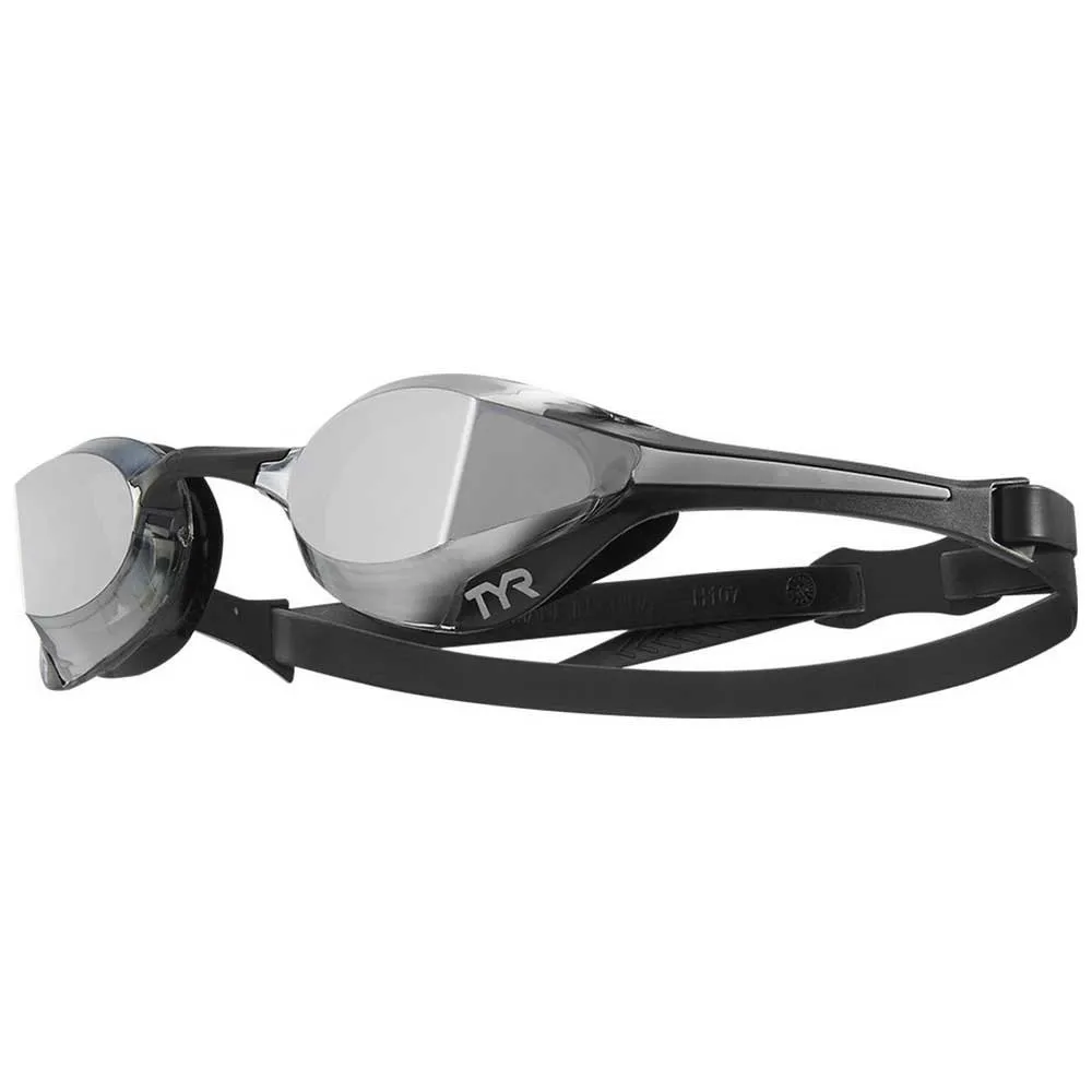 TYR Tracer X Elite Race Simglasögon Med Spegelglas unisex, Silver / black / silver, One Size