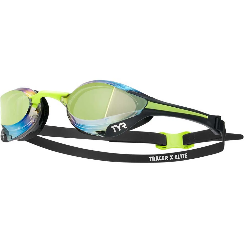 TYR Tracer X Elite Simglasögon Med Spegelglas unisex, Black / lime, One Size TYR Tracer X Elite Simglasögon Med Spegelglas unisex, Black / lime, One Size