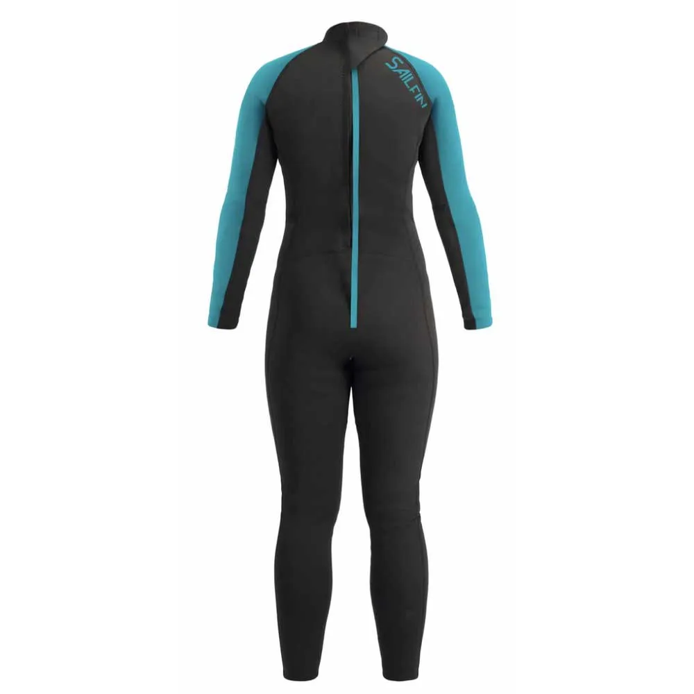 Ub Sailfin Långärmad Neopren Våtdräkt unisex, Black / aqua, XL Ub Sailfin Långärmad Neopren Våtdräkt unisex, Black / aqua, XL