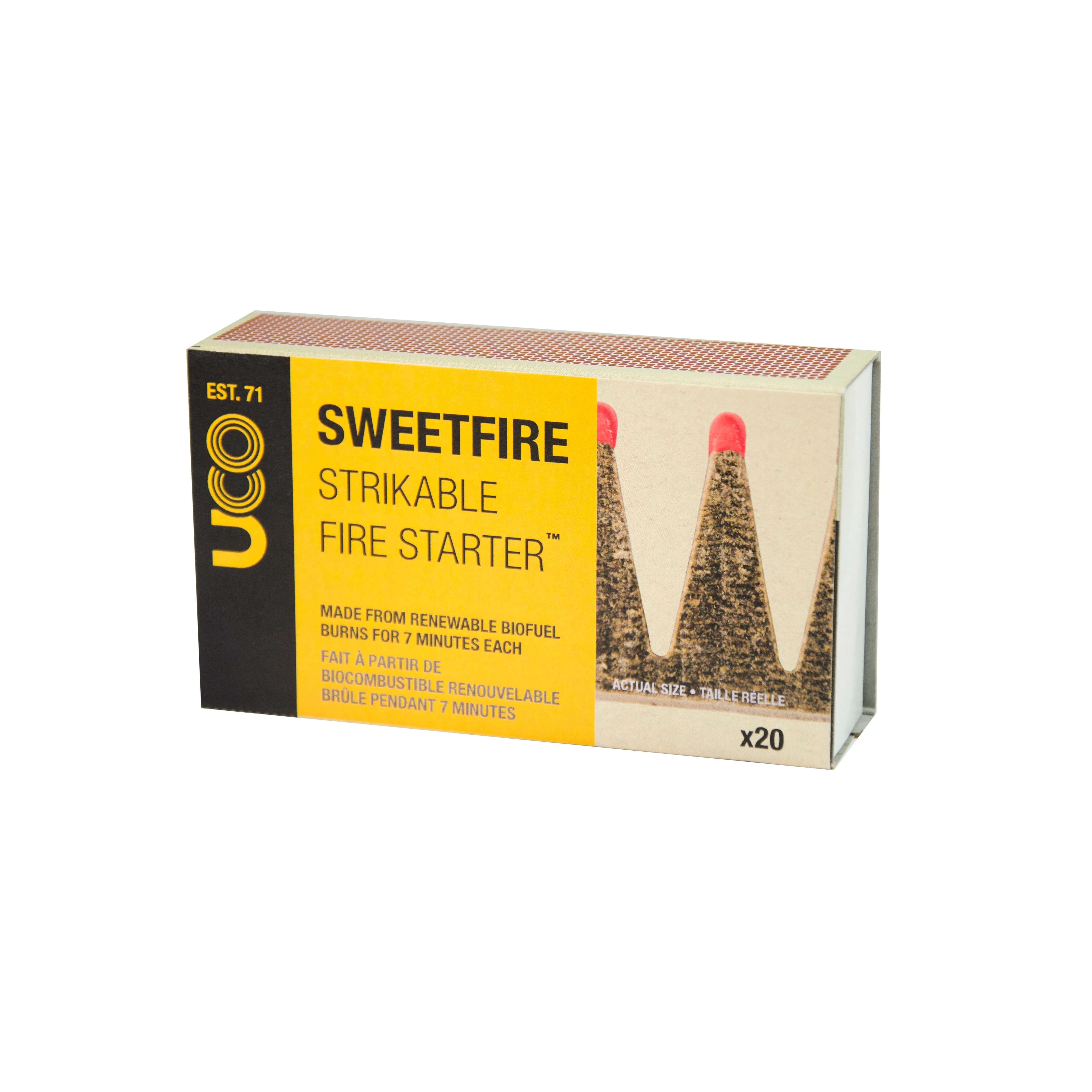 UCO SweetFire Strikeable Fire Starter, Yellow, One Size