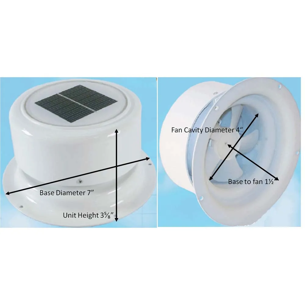 Ultra-fab Mini Solcellsdriven Vvs-avluftare, White, One Size Ultra-fab Mini Solcellsdriven Vvs-avluftare, White, One Size