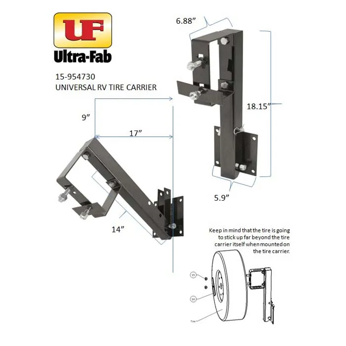 Ultra-fab Universal Däckhållare, Grey, One Size Ultra-fab Universal Däckhållare, Grey, One Size