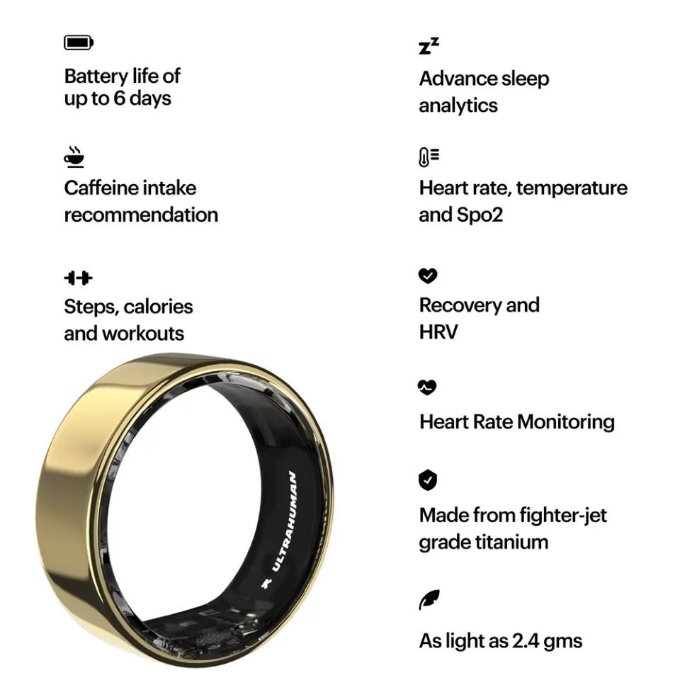 Ultrahuman Air Smart Smart Ring Refurbished Ultrahuman Air Smart Smart Ring Refurbished