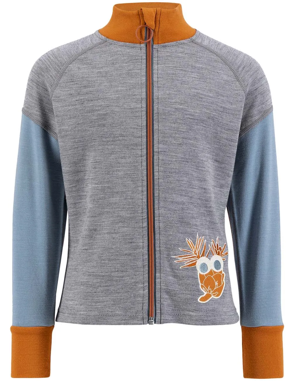 Ulvang Kids' Piny Jacket, Grey Melange/Smoke Blue/Mango, 104