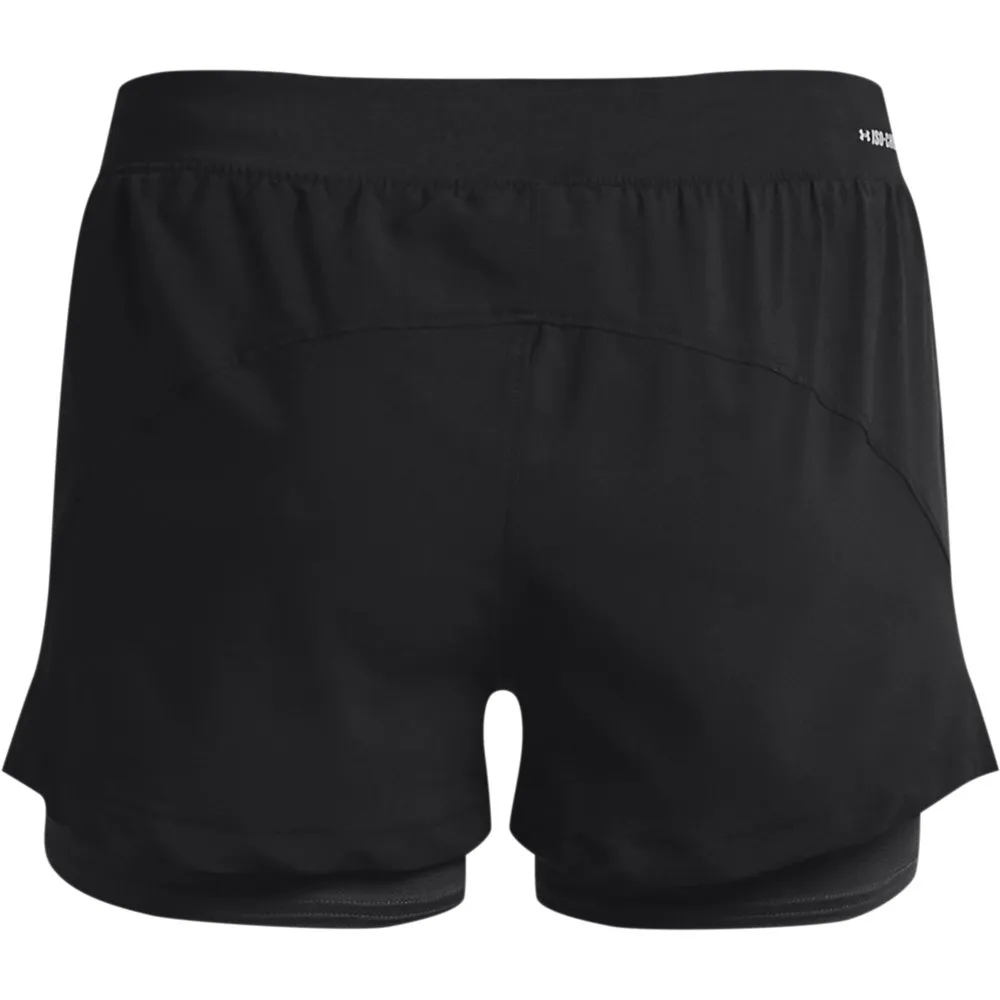 Under Armour 2 In 1 Iso Chill Run Korta Leggings female, Black / black Under Armour 2 In 1 Iso Chill Run Korta Leggings female, Black / black