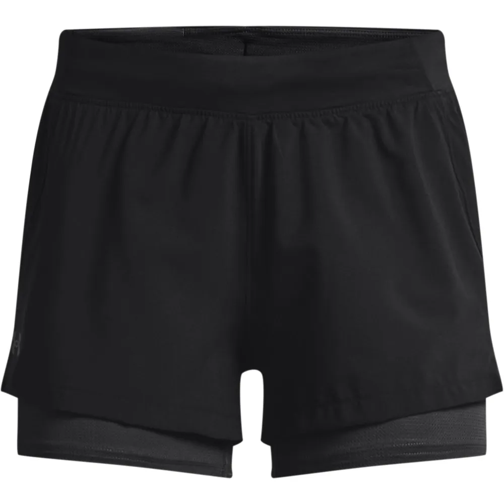 Under Armour 2 In 1 Iso Chill Run Korta Leggings female, Black / black Under Armour 2 In 1 Iso Chill Run Korta Leggings female, Black / black