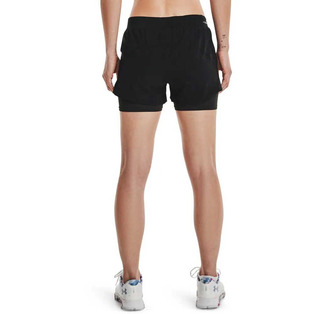 Under Armour 2 In 1 Iso Chill Run Korta Leggings female, Black / black Under Armour 2 In 1 Iso Chill Run Korta Leggings female, Black / black