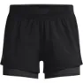 Under Armour 2 In 1 Iso Chill Run Korta Leggings female, Black / black