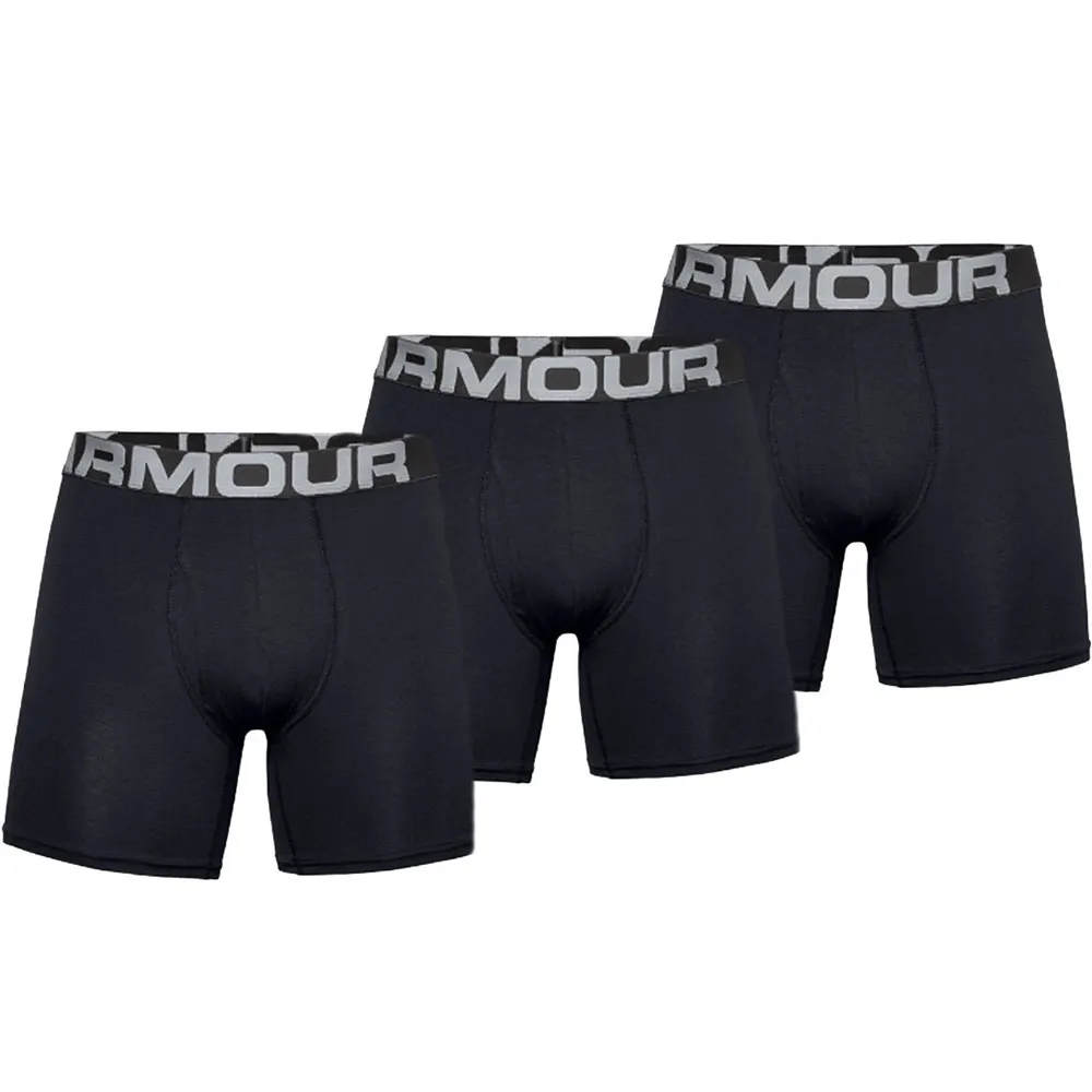 Under Armour Charged Cotton 6´´ Boxers 3 Enheter, Black / black