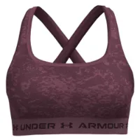 Under Armour Crossback Print Sport-bh Med Medium Stöd Under Armour Crossback Print Sport-bh Med Medium Stöd