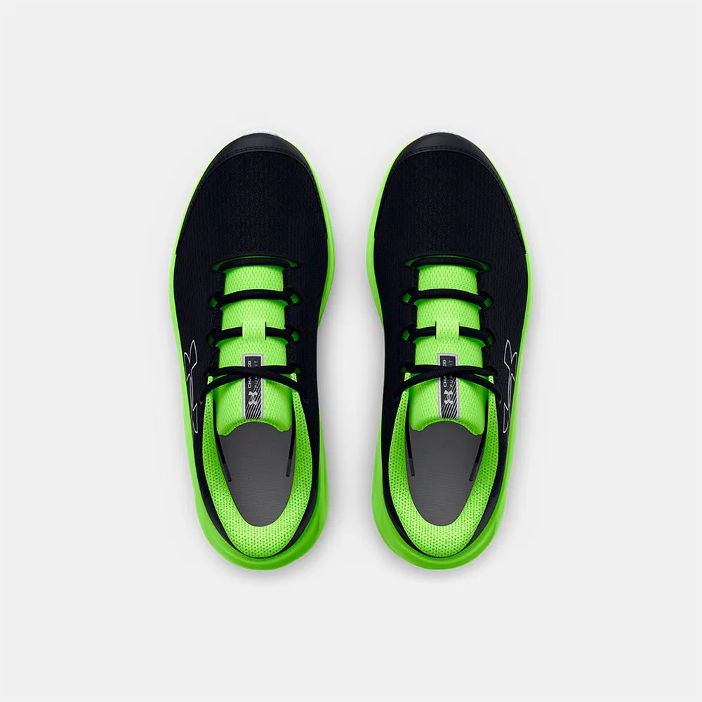 Under Armour Gs Charged Pursuit 3 Big Logo Löparskor male, Black / morph green / mod gray