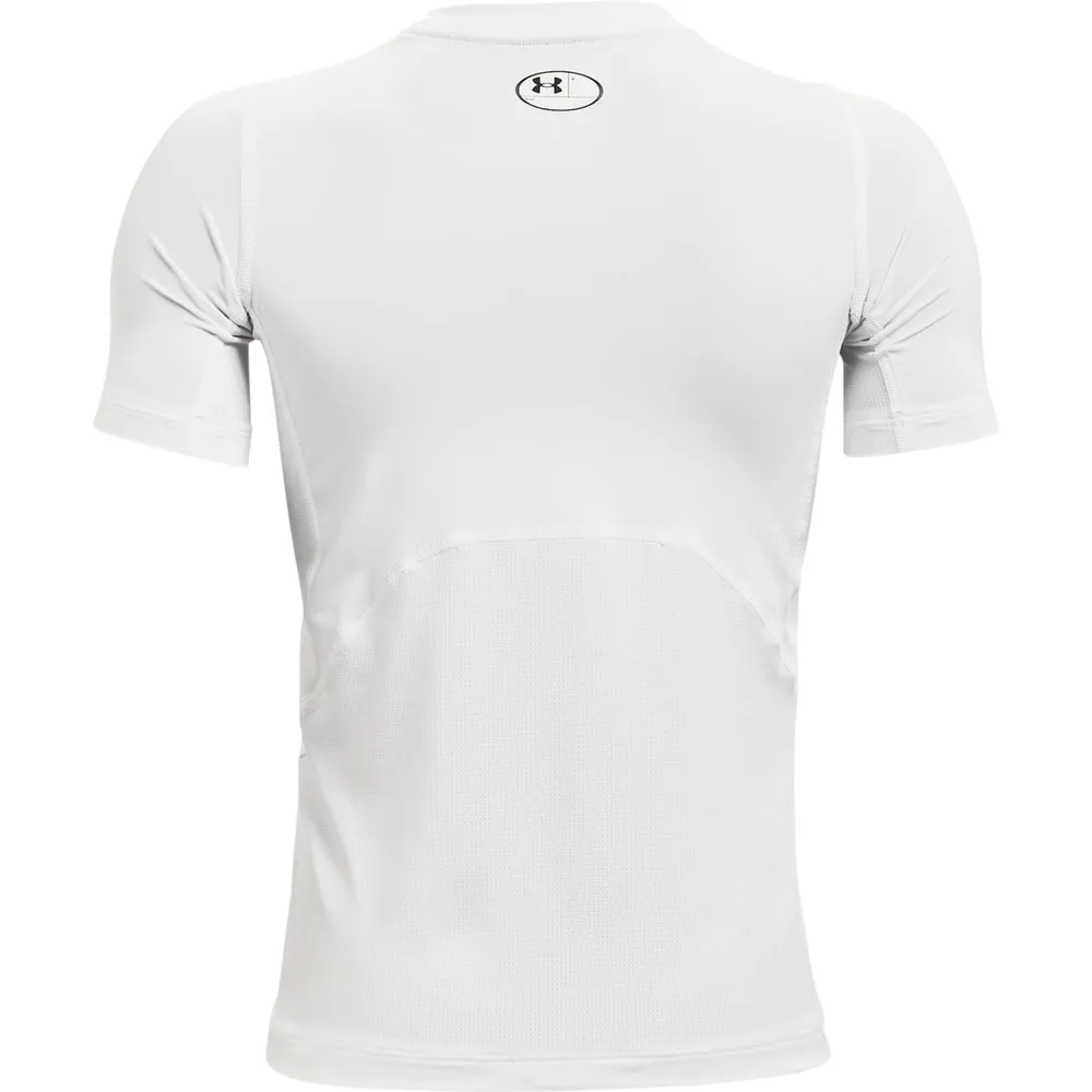 Under Armour Heatgear T-shirt male, White / black
