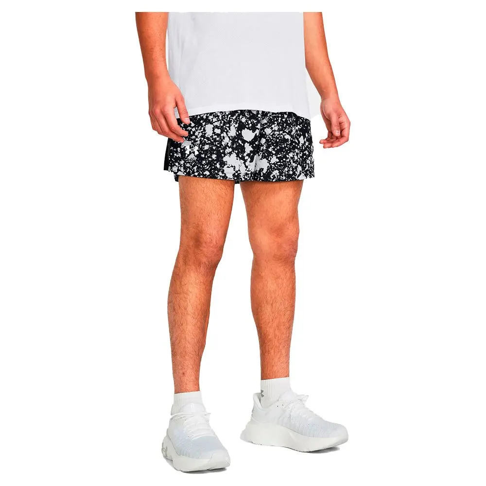 Under Armour Launch 5in Specks Shorts male, Black / black / reflective