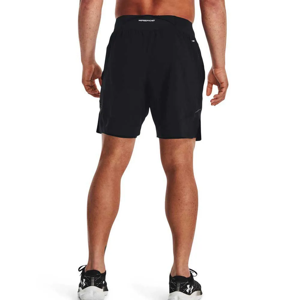 Under Armour Launch Elite 2-in-1 7´´ Shorts male, Black / black / reflective Under Armour Launch Elite 2-in-1 7´´ Shorts male, Black / black / reflective